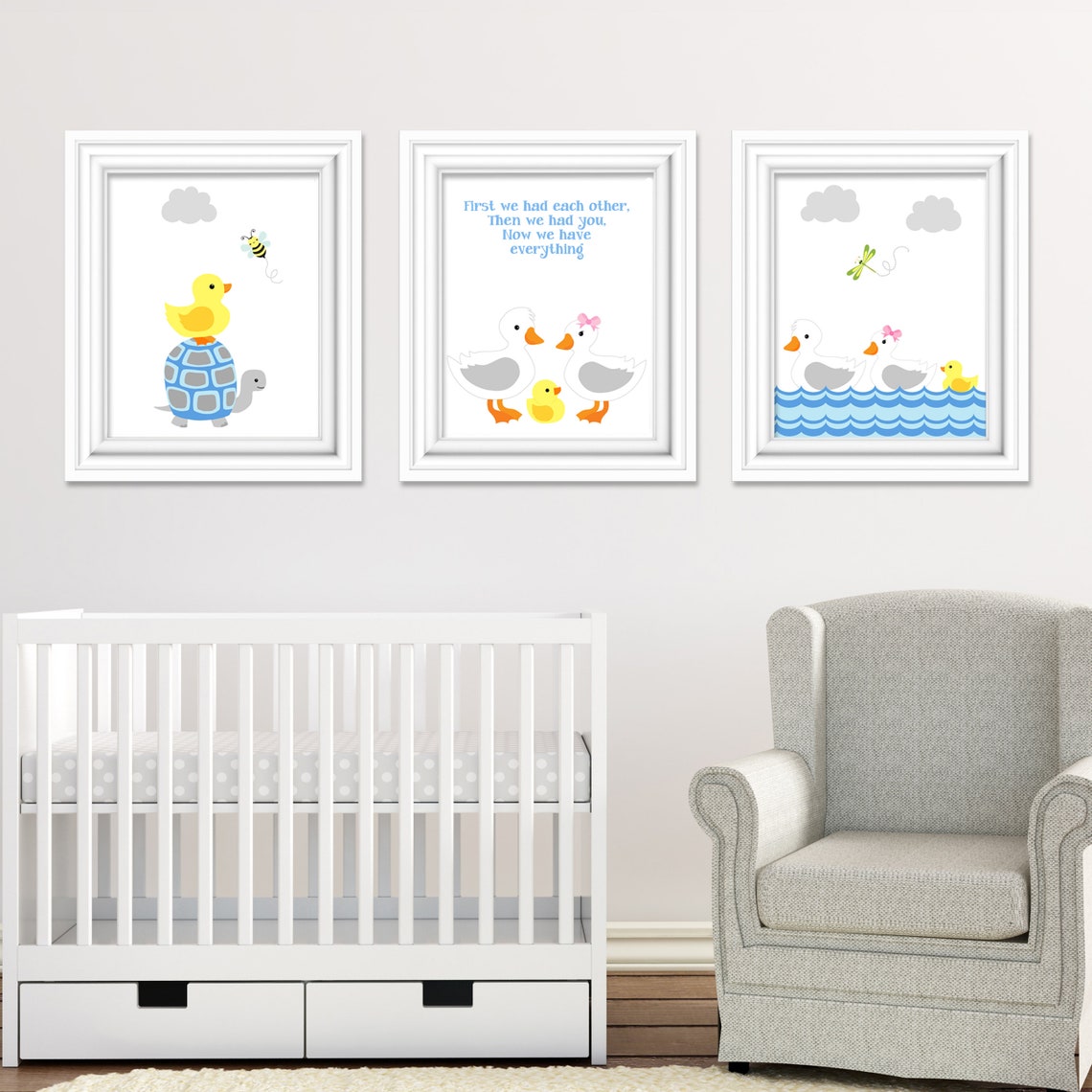 Duck Nursery Decor Duck Nursery Art Duckie Wall Art Etsy