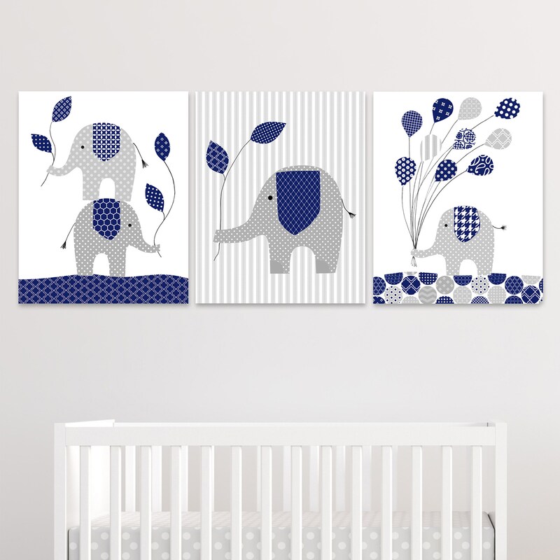 Elephant Nursery Art - Etsy