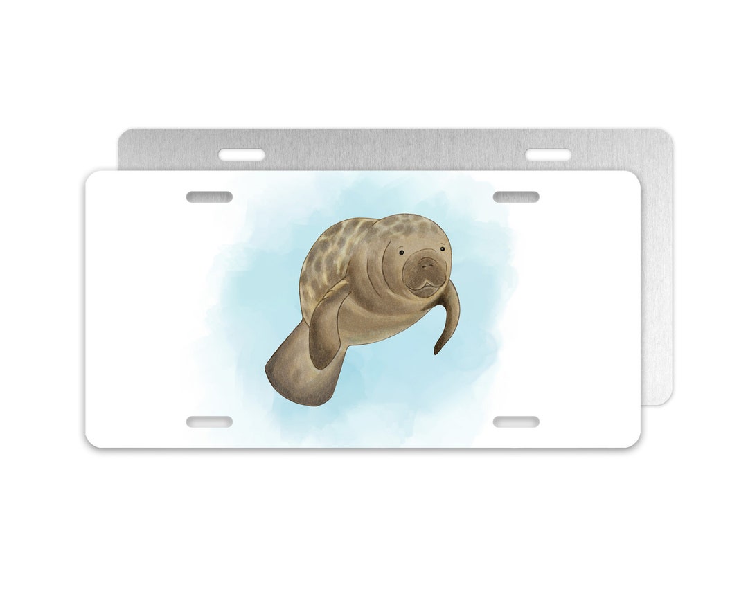 Manatee License Plate, Manatee Car Tag, Manatee Car Coasters, Florida