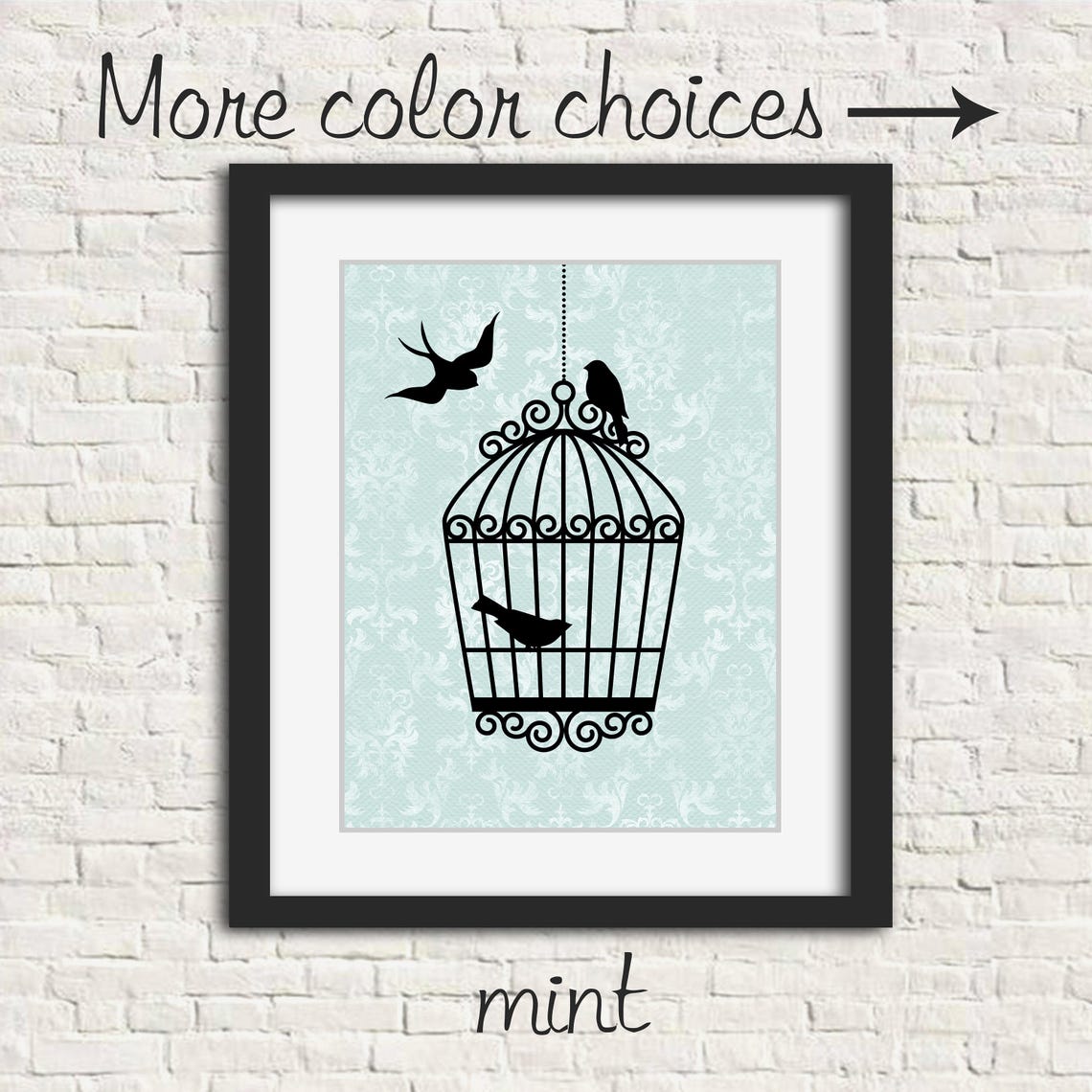 Bird Wall Decor Bird Cage Wall Art Vintage Home Decor Etsy