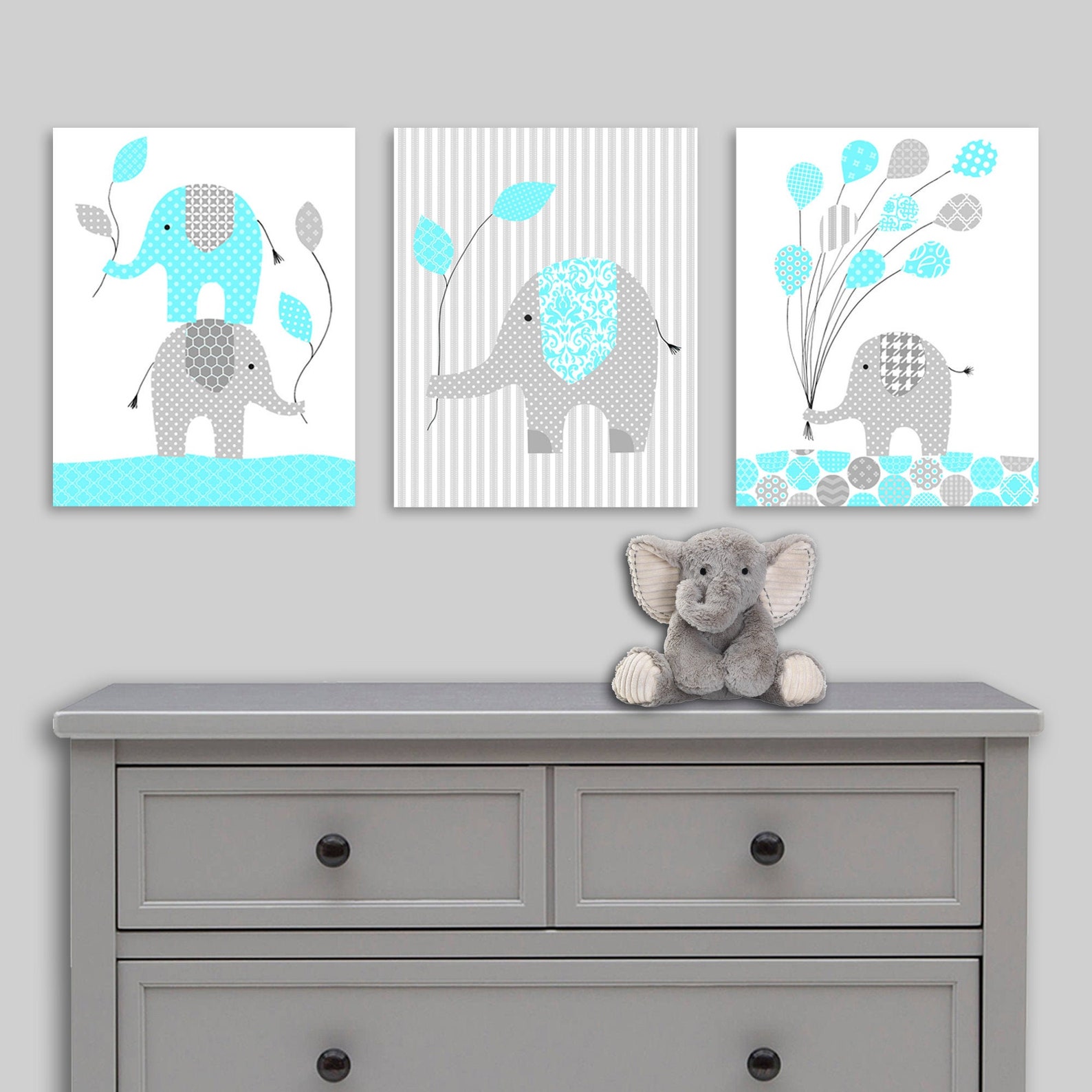 Elephant Nursery Art Nursery Wall Art Zoo Nursery Decor - Etsy