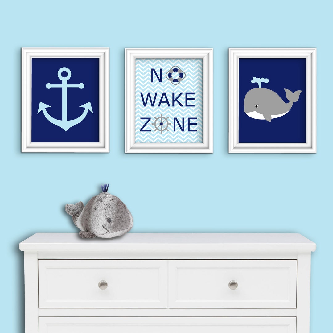 Boy Nautical Nursery Boy Ocean Decor No Wake Zone Nautical Etsy