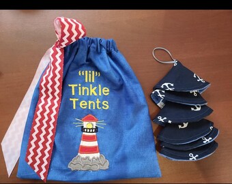 Lighthouse Tinkle Tents, lighthouse, lighthouse gifts, Baby lighthouse, lighthouse nursery, Baby boy Gifts, Baby Shower Gift, gag