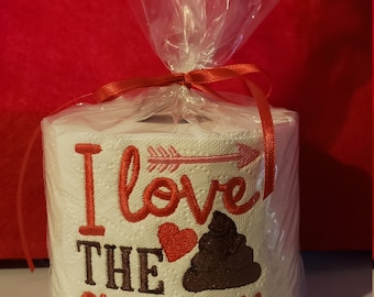 Embroidered Toilet Paper Rolls, Gag gifts, Valentines day gifts, Secret admirer, bathroom gifts, Toilet Paper gifts,