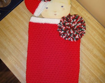 Crocheted Baby Cocoon, Baby sleep sack 0-3 months