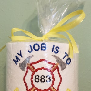 Embroidered Toilet Paper Rolls, Gag gifts, Christmas gifts, Secret Santa, White elephant gifts, Toilet Paper gifts,