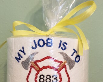 Embroidered Toilet Paper Rolls, Gag gifts, Christmas gifts, Secret Santa, White elephant gifts, Toilet Paper gifts,