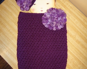 Crocheted Baby Cocoon, Baby sleep sack 0-3 months
