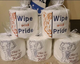 Embroidered Toilet Paper Rolls for sports fans