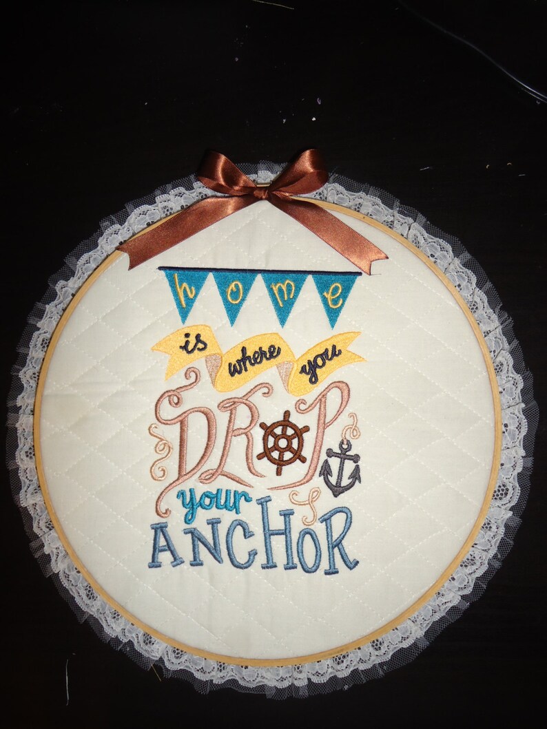 Home is where you Drop your Anchor Wall Decor Wood | Etsy