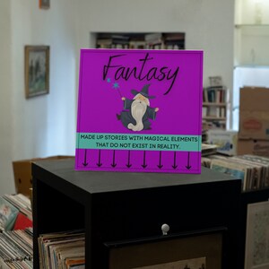 Fantasy Genre Poster for library, classroom, homeschool, home