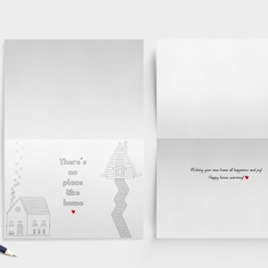 PRINTABLE Housewarming, New Home Card, Landscape, Folded