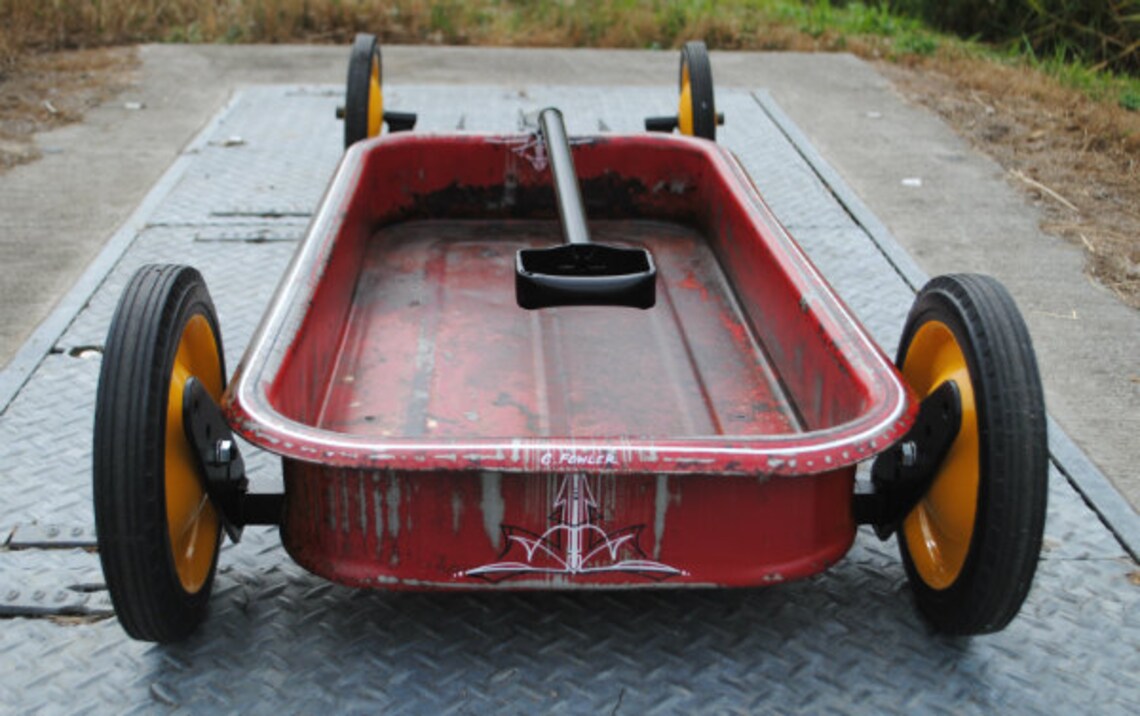 Low Rider Flyer Original OOAK Lowered Radio Flyer Wagon Art Etsy