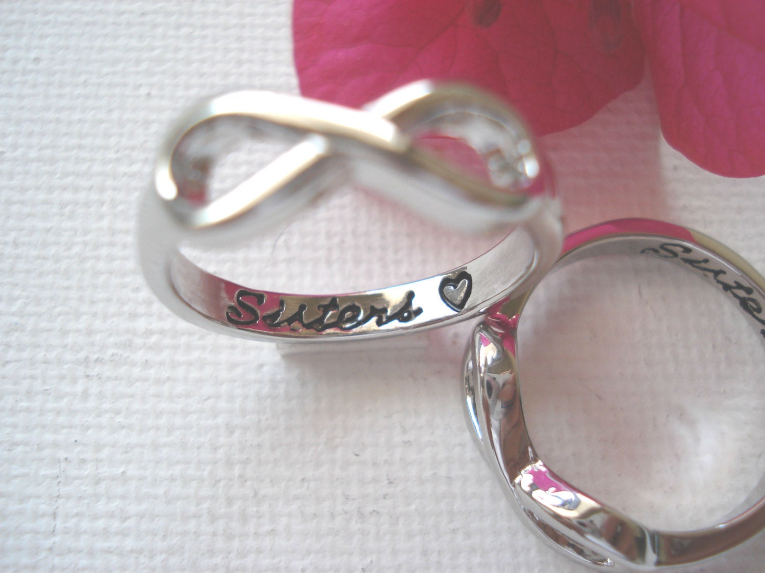 Infinity Ring "Always My Sister Forever My Friend" - Adjustable 925 Sterling Silver Inspirational Ring For Women & Teens - View #8