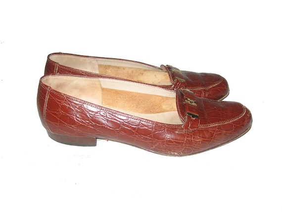 VTG Designer Salvatore Ferragamo Boutique Made in Italy Tan  display picture 1