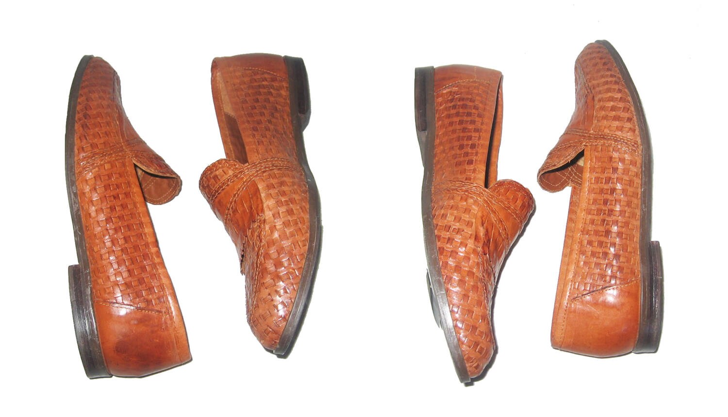 VINTAGE BRUNO VALENTI MENS DRESS SHOES-MADE IN BRASIL Bruno Valenti DARCY Block Heel Leather Boots 10 Camel Tan  main image 2