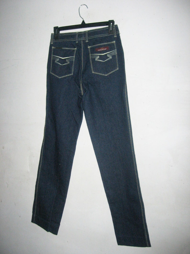 Vintage Jordache J-19 Dark Wash Indigo High Waist Denim Contrast Stitch 100/% Cotton Zipper Pockets Grunge Jeans Pants Size 29 Length L