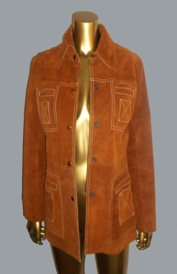 Vintage Leathers By Ambe Tan Brown Contrast Stitc… - image 3