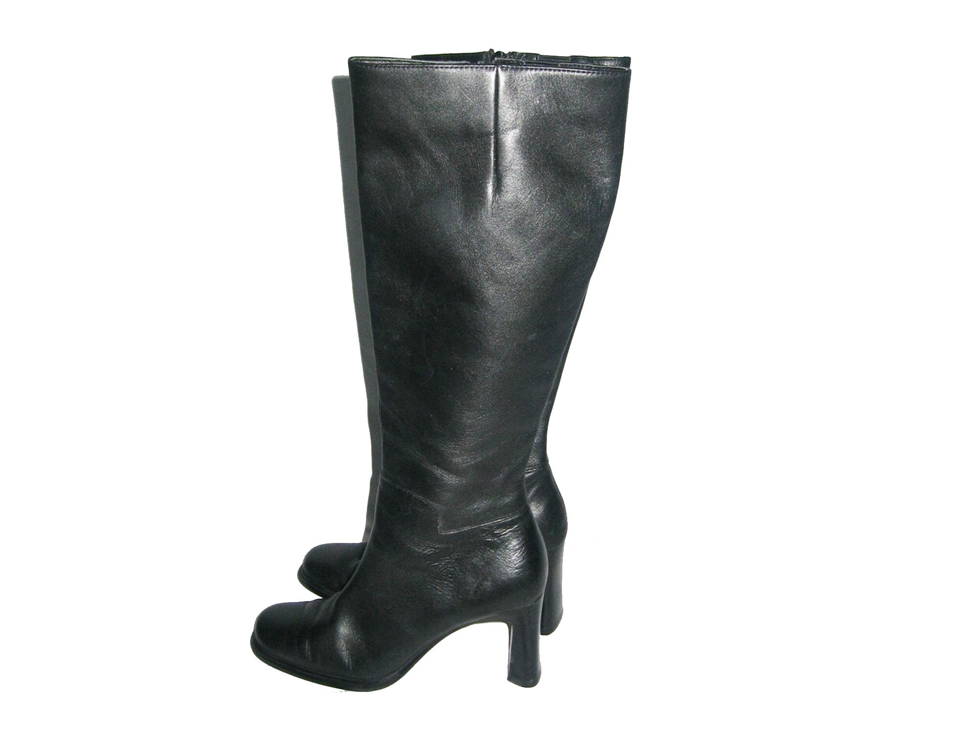 VTG Jennifer Moore Liz Black Chunky High Heel Side Zipper VTG Jennifer Moore Liz Black Chunky High Heel Side Zipper