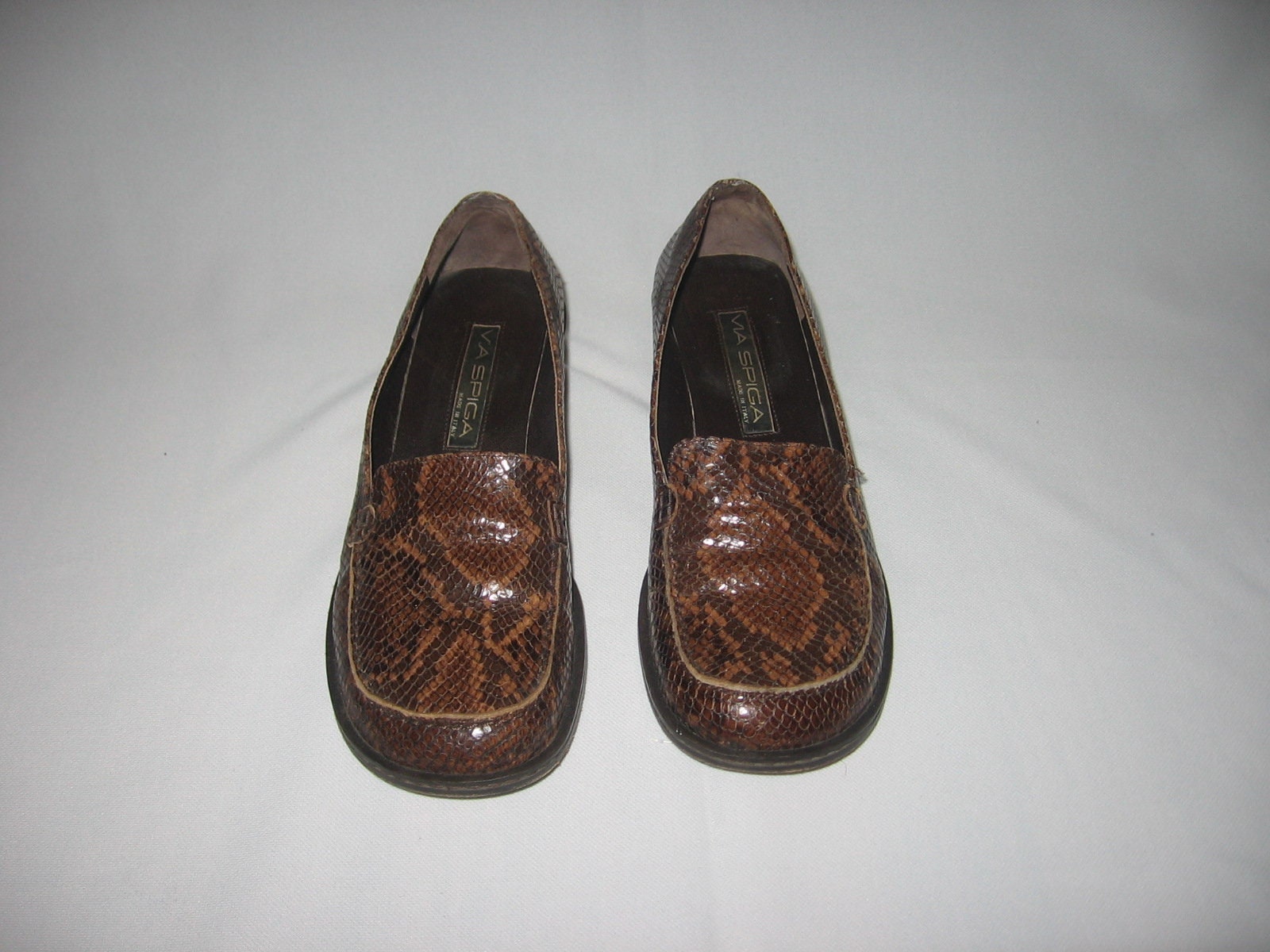 Via Spiga Men\'s Leather Dress Brown Loafers Shoes Sz 8 Pre-owned Made in Italy via spiga mens shoes products for sale | eBay main image 3