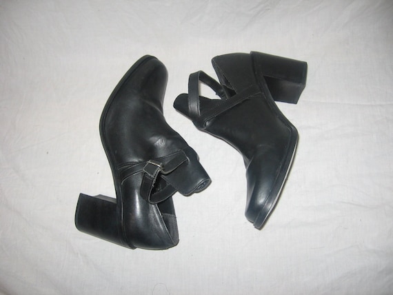 VTG Steve Madden Zazu Made in Brazil Black Silver Criss Cross Buckled Cut Out Chunky Hi Heels Granny Grunge Hipster Boho Leather Shoes 9.5 B Etsy UK