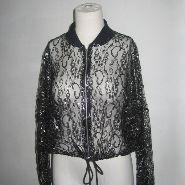 Women’s Woven Fabric Zip-Up Bomber Jacket with Ribbed Hem main image 1