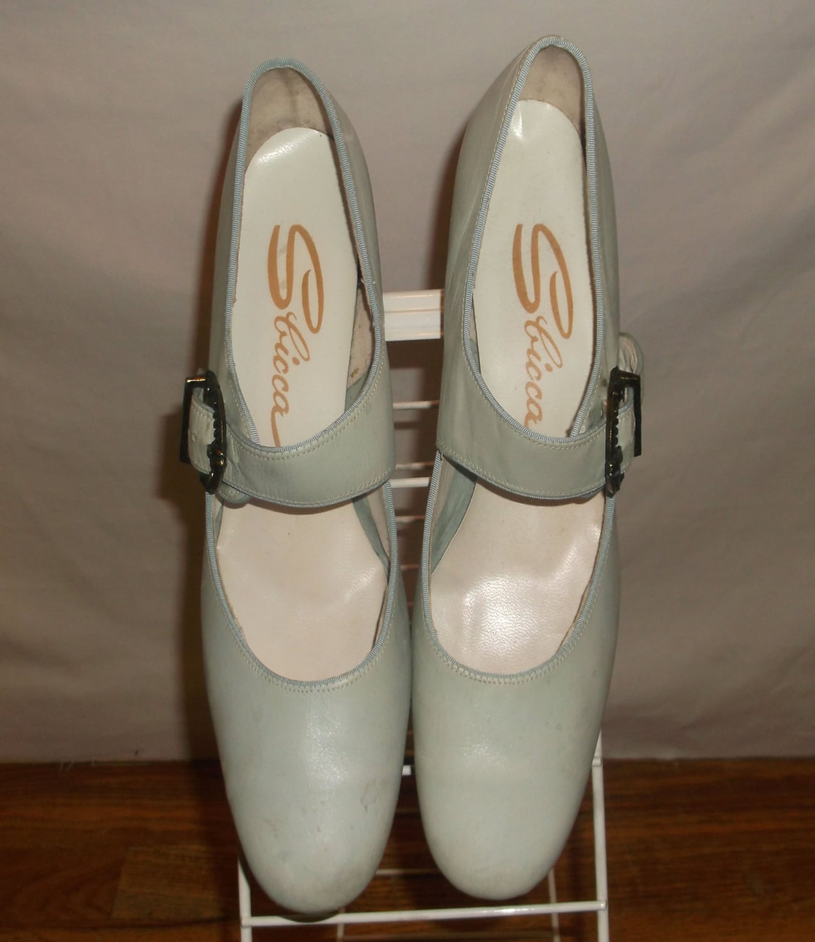 vintage sbicca leather big buckled mary jane oxford chunky heel ballet tap dance multifunctional shoes size 9n