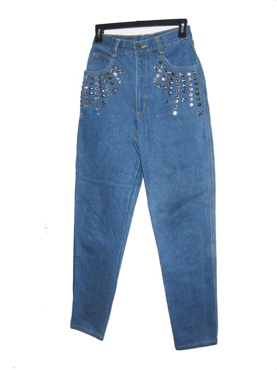 blue jeans with stars on them
