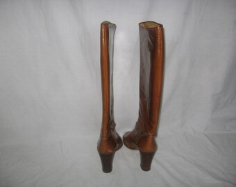 Bottes Vintage Genou Bordeaux Testoni Pour Beltrami - Taille 37.5 (IT) - Cuir Véritable - Style Années 80