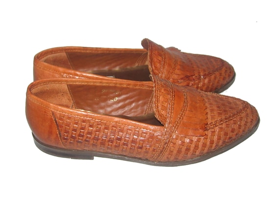 Vintage Bruno Valenti Made In Brazil Cognac Tan Brown Woven Etsy
