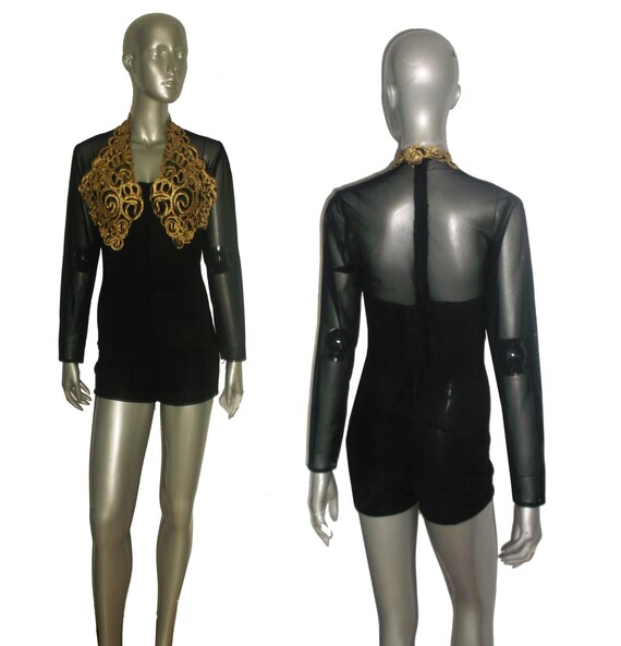 black see thru jumpsuit