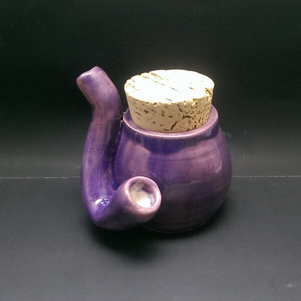 STASH PIPE - Purple - Handmade Wheel Thrown Ceramic #9