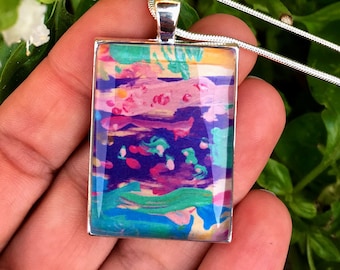 Child's Artwork Necklace, Custom Photo Pendant, Mothers Day Gift, Kids Art Work, Your Childs Art, Custom Art Pendant, Kids Artwork, Kids Art