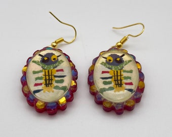 Custom Child's Art Earrings: Personalized Resin Photo Charms