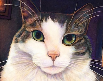 Cat Painting, Custom Cat Art, Cat Memorial, Pet Painting, Pet Loss, Cat Art, Pet Memorial, Pet Loss , Pet Portrait, , Custom Cat Portrait