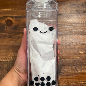 Boba milk carton. Bubble tea