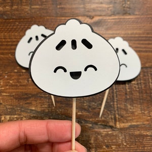 Bao cupcake toppers. Dumplings. Banh bao. Cha siu bao.  Dim sum