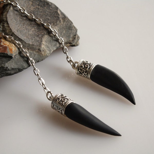 Clearance sale! Open Claw Necklace Long Necklace Scarf Style Necklace Goth Claw Jewellery Tooth Polymer Clay Hand clayed necklace Fantasy