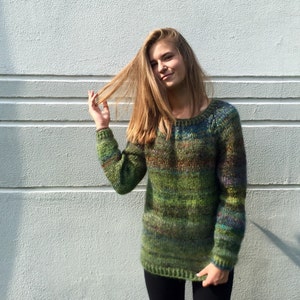 Mohair Green sweater Made to order