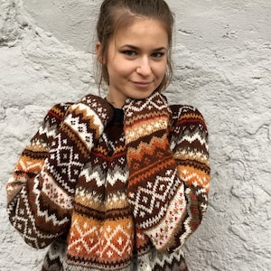 Made to order Fair Isle Norwegian Wool Dress Oversized