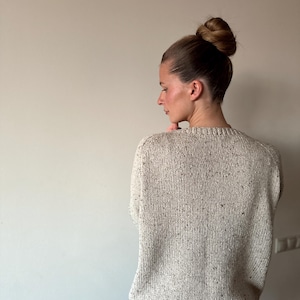 Beige Cashmere Tweed sweater Ready to ship Size M