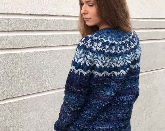 Alena Sweater Dark Grey Melange Fair Isle