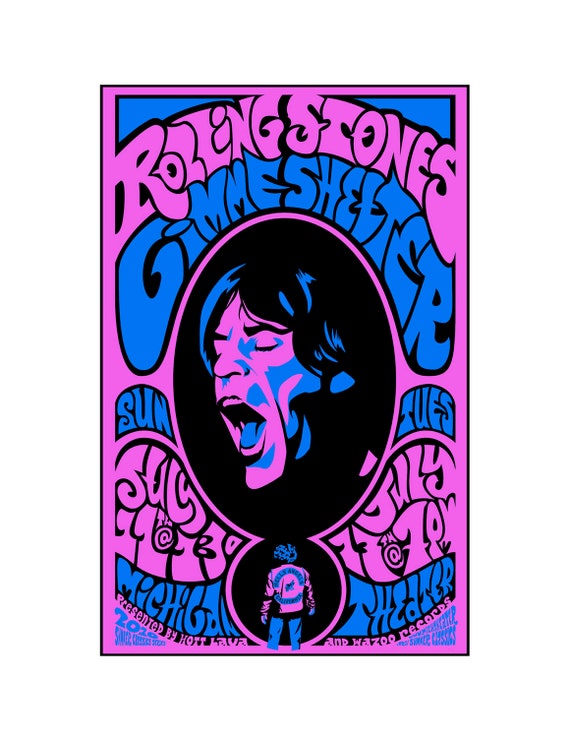 11x17 Rolling Stones Gimme Shelter Concert Poster Framed and | Etsy