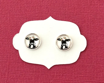 Small Cow Studs,  Earrings, Cow Lover Gift