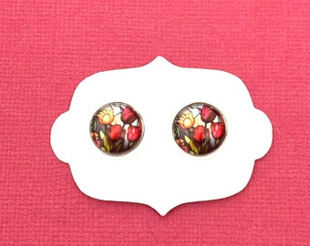 Tulip Stud, Earrings, Flower Gift