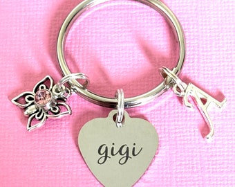 Personalized Gigi  Gift, Keychain, Mother’s Day Gift