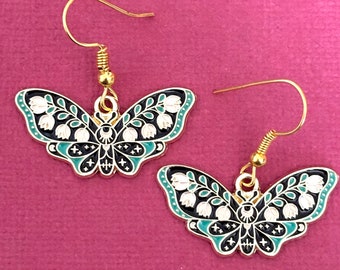 Moth Earrings, Butterfly Gift