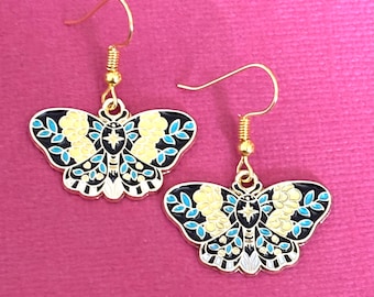 Moth Earrings, Butterfly Gift