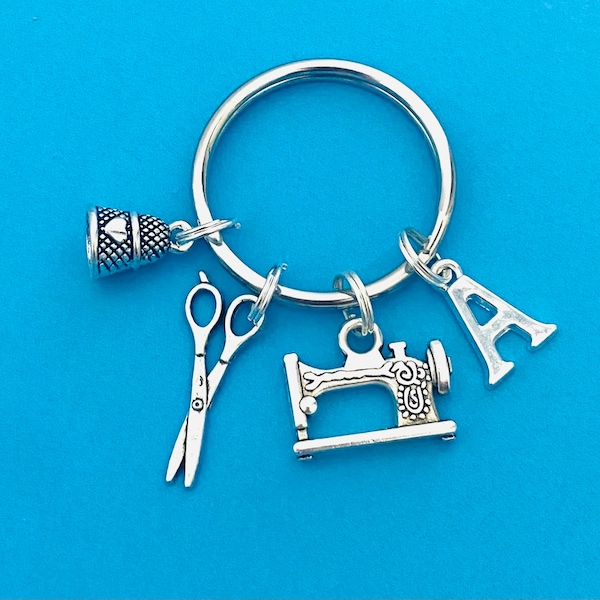 Gift for Seamstress Sewing Keychain