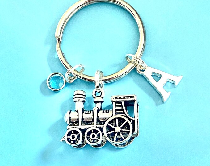 Railroad Key Chain Train Key Ring Etsy